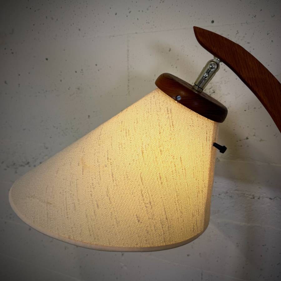 Mid century modern teak arc floor lamp — photograph 3 of 7