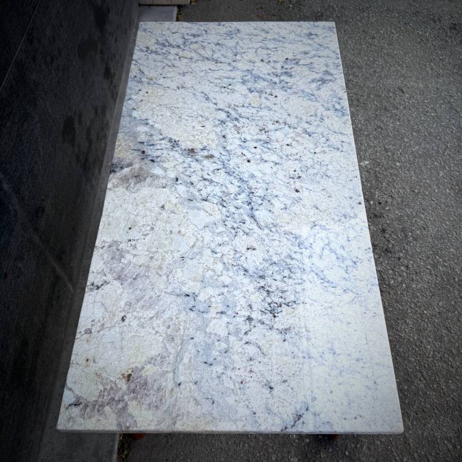 Mid century modern teak and marble coffee table — photograph 6 of 6