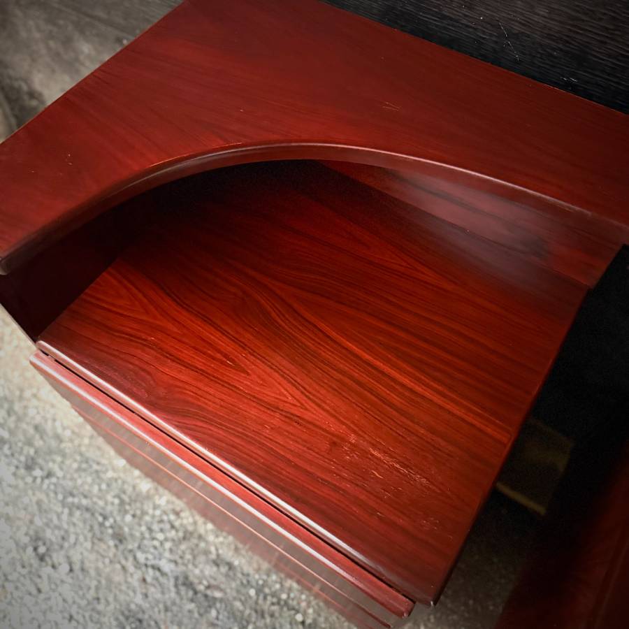 Pair of mid century modern rosewood night stands — photograph 7 of 7