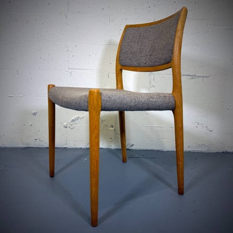 Rare set of 8 J.L. Moller danish modern dining chairs