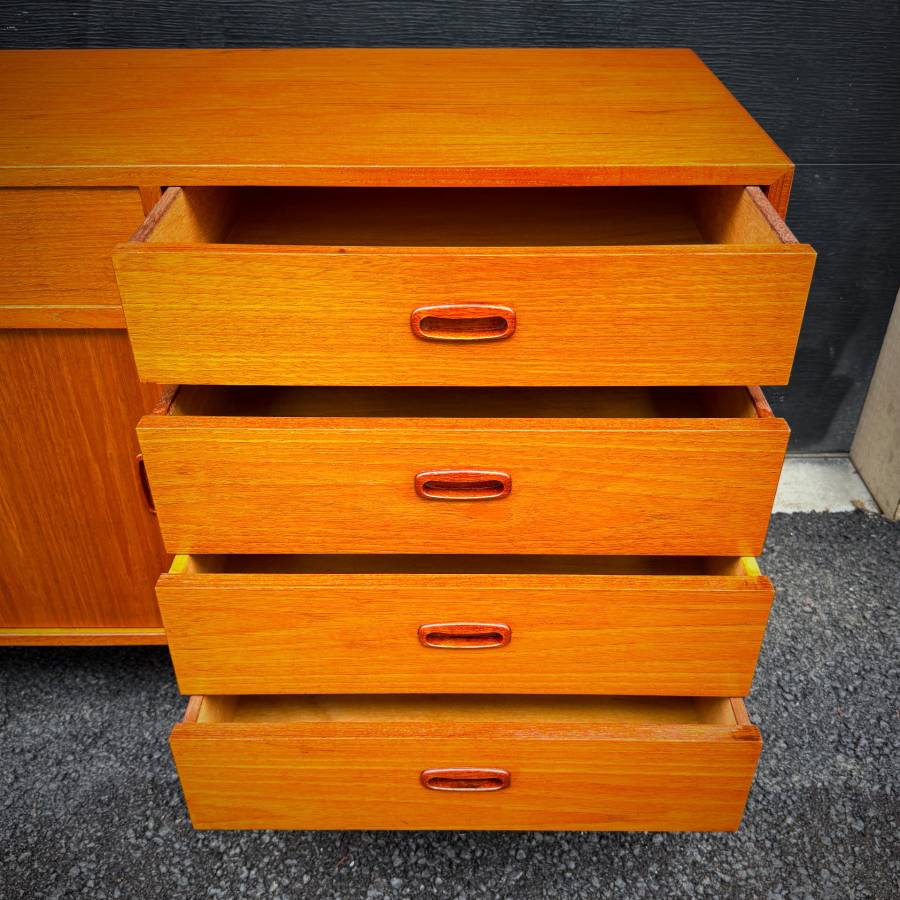 Mid century modern teak credenza — photograph 7 of 8