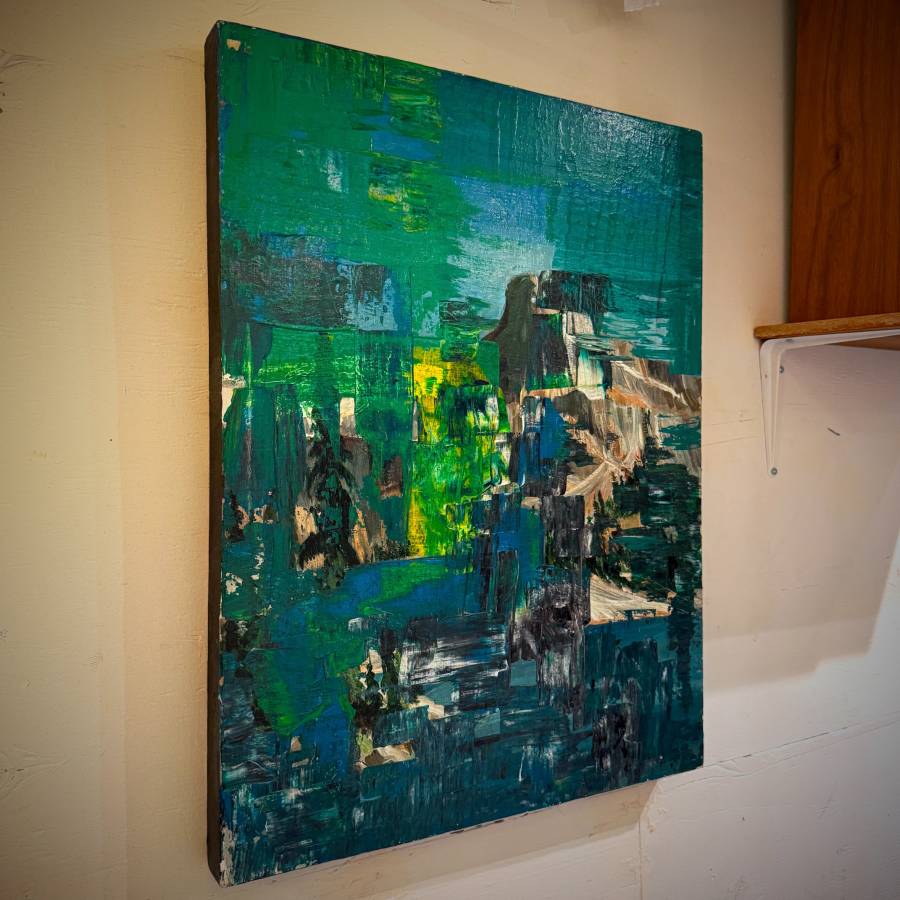 Lake Ohara 1979 acrylic original painting by D. Joplin — photograph 2 of 4