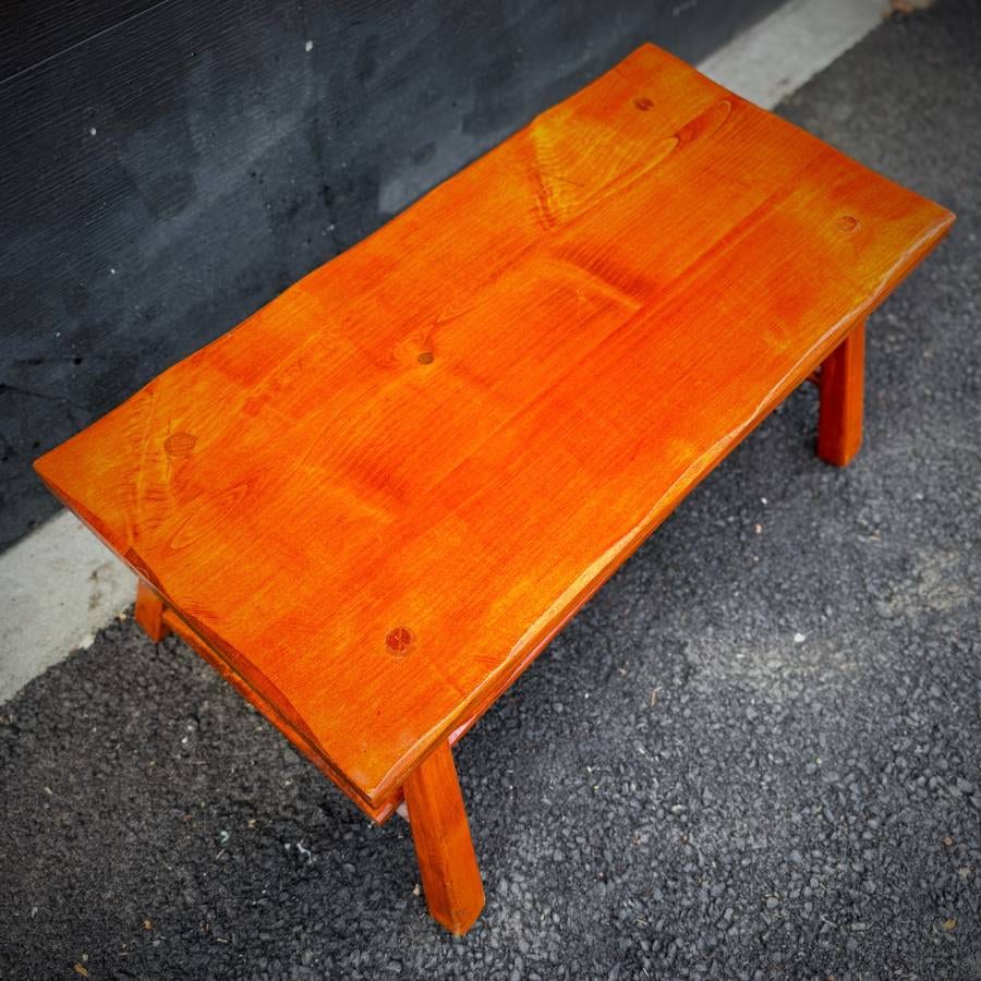 Vintage mcm solid wood coffee table — photograph 4 of 5