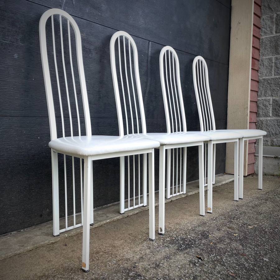 Set of 4 Vintage Post Modern dining chairs — photograph 3 of 7