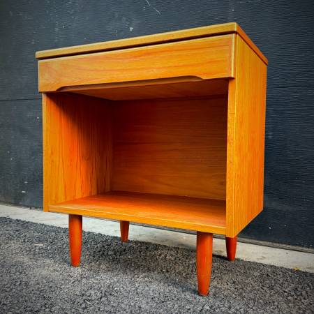 Mid century modern teak bedside table