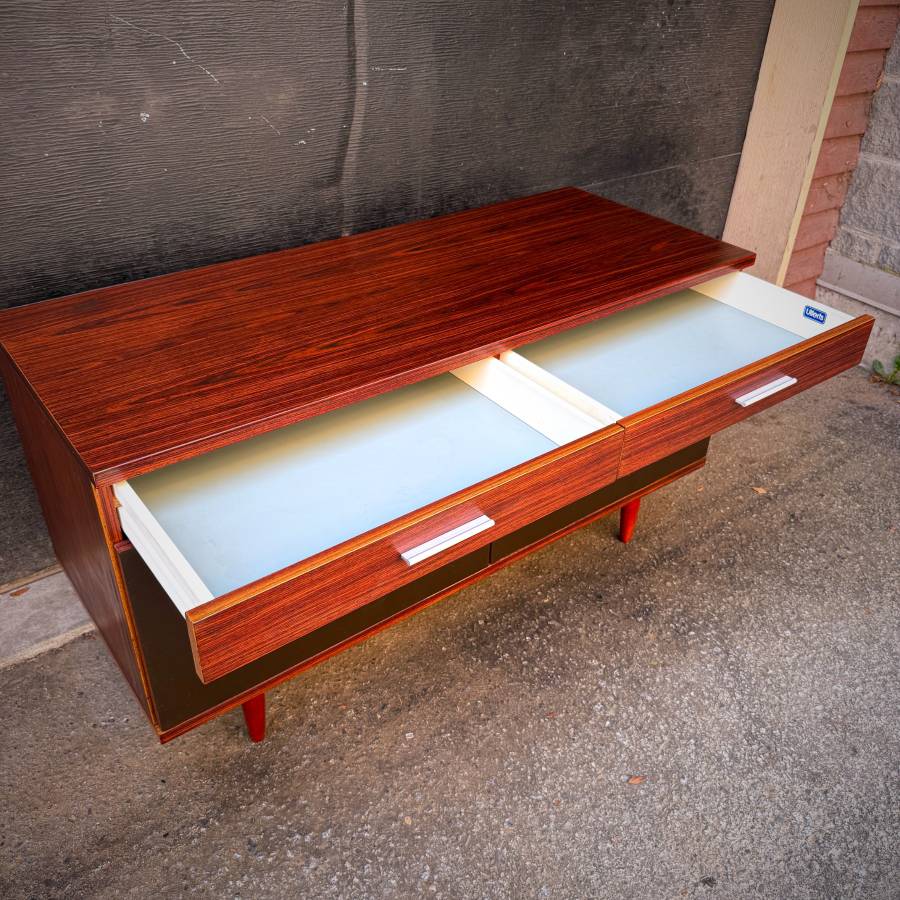Mid century modern swedish rosewood media stand credenza — photograph 6 of 7