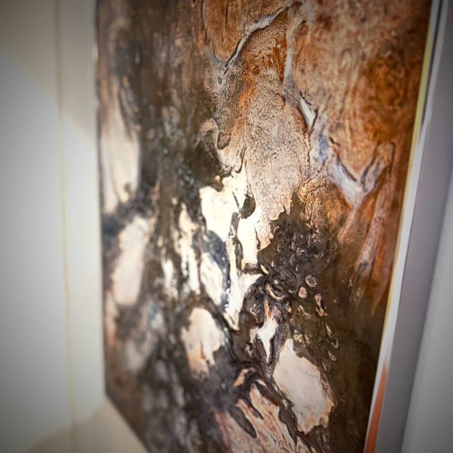 Beautiful vintage abstract original painting by Fang Yi — photograph 3 of 4