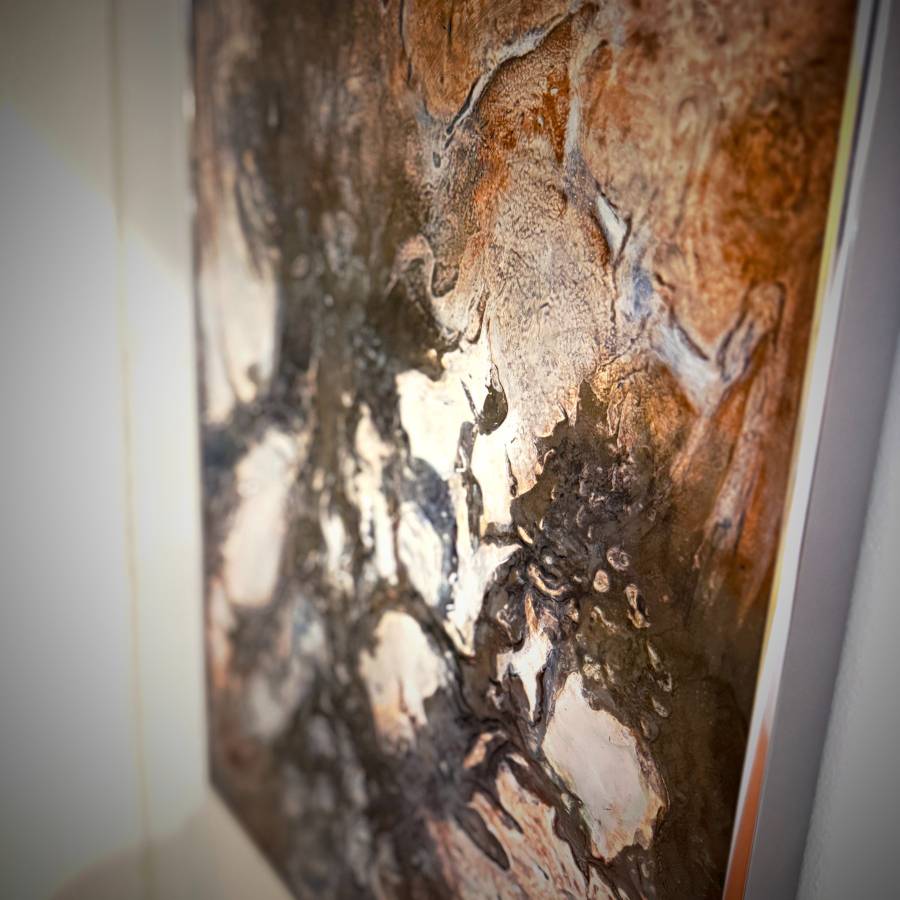 Beautiful vintage abstract original painting by Fang Yi — photograph 3 of 4