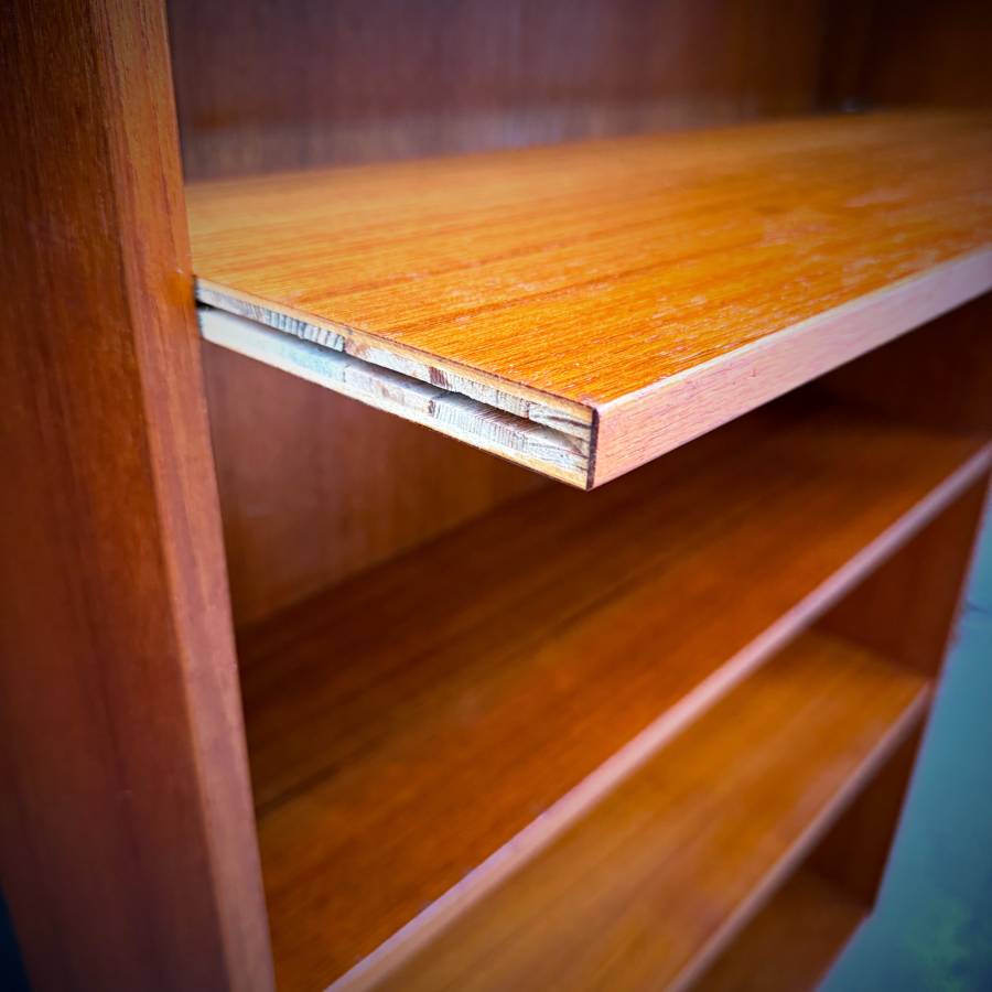 Stunning high quality danish modern teak shelf — photograph 6 of 6