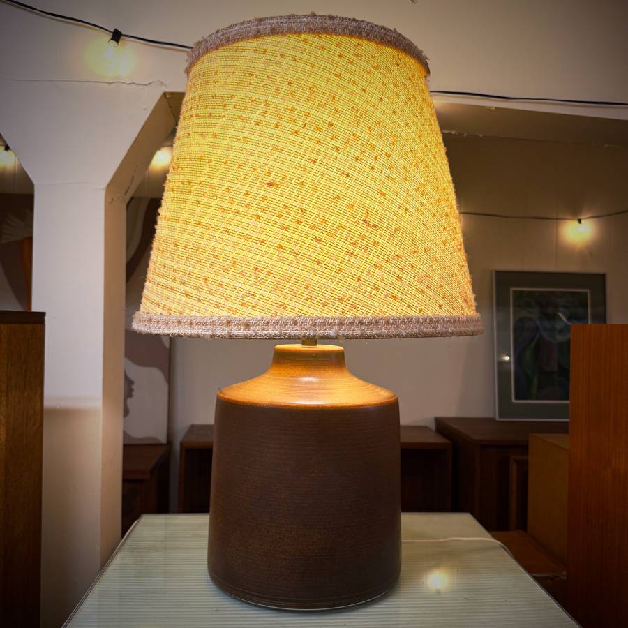 Beautiful large sized Lotte Bostlund mid century lamp — photograph 2 of 4