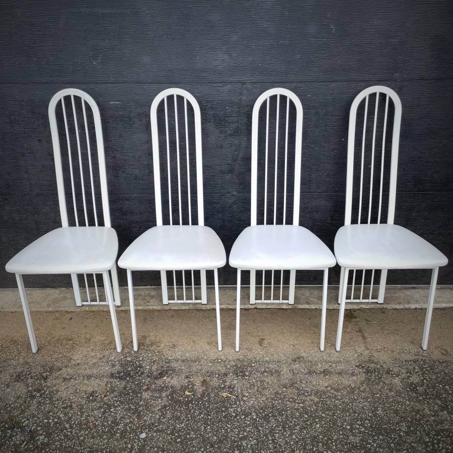 Set of 4 Vintage Post Modern dining chairs — photograph 2 of 7
