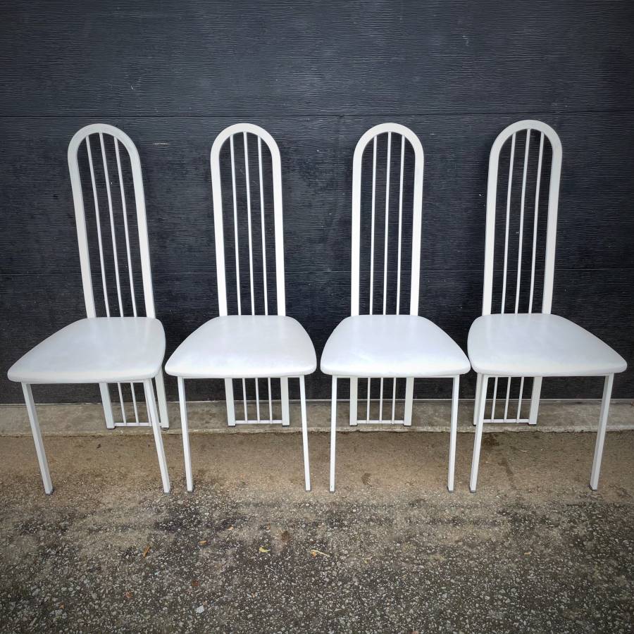 Set of 4 Vintage Post Modern dining chairs — photograph 2 of 7
