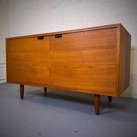 Compact danish modern teak credenza