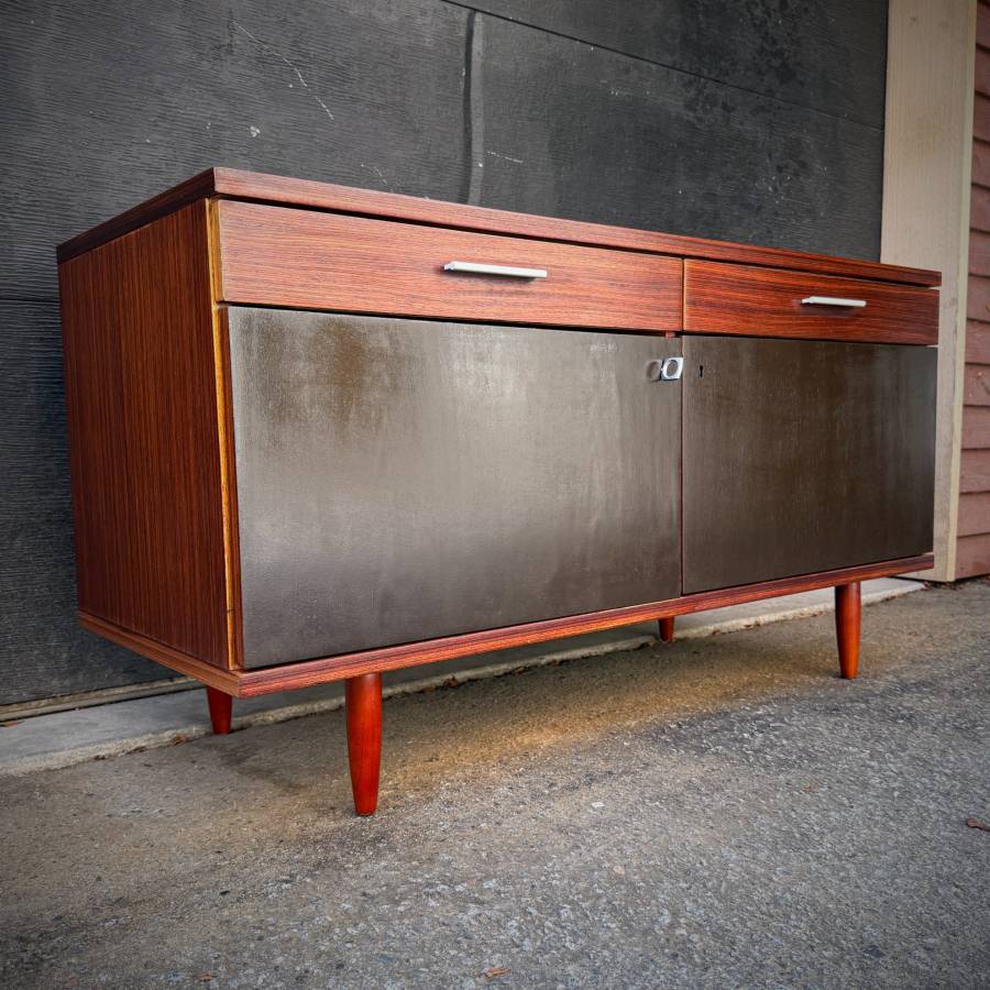 Mid century modern swedish rosewood media stand credenza — photograph 3 of 7