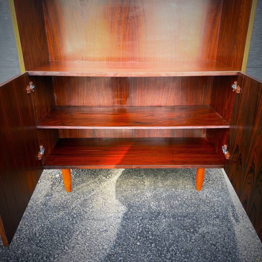 Danish mid century modern rosewood shelving unit — photograph 6 of 6