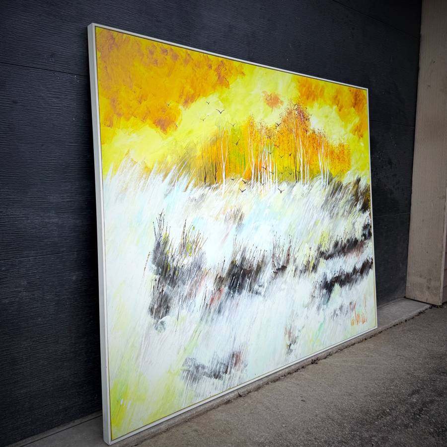 Rare Super large mid century modern original painting — photograph 2 of 5