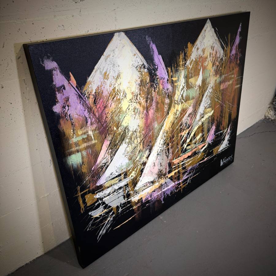 Cool large sized mcm original painting — photograph 5 of 5