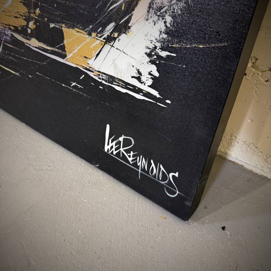 Cool large sized mcm original painting — photograph 3 of 5