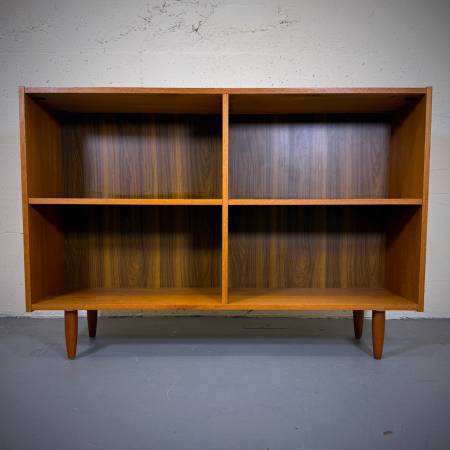 Mid century modern teak shelving unit
