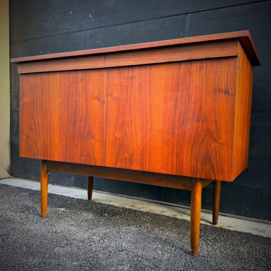 Honderich mid century modern walnut sideboard credenza — photograph 2 of 6