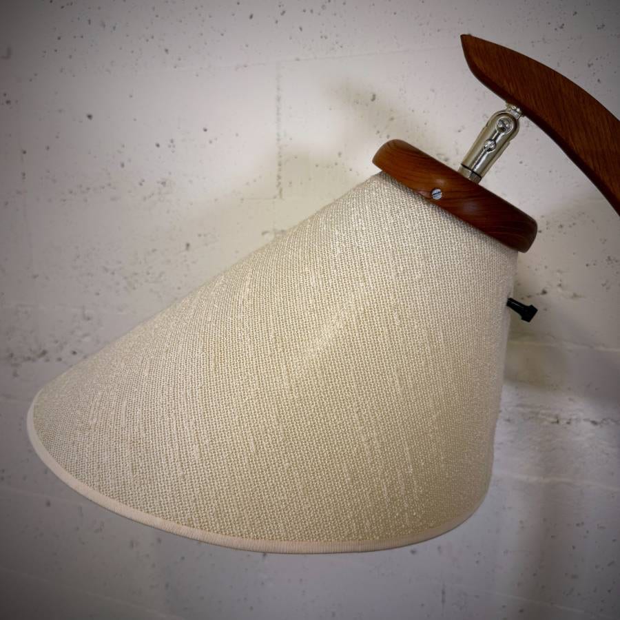 Mid century modern teak arc floor lamp — photograph 4 of 7