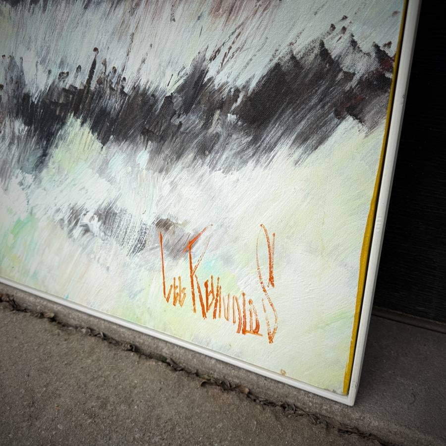 Rare Super large mid century modern original painting — photograph 3 of 5