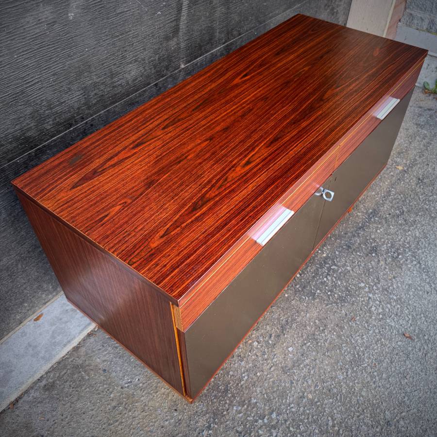 Mid century modern swedish rosewood media stand credenza — photograph 5 of 7