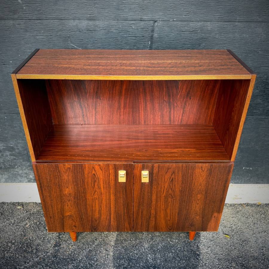 Danish mid century modern rosewood shelving unit — photograph 4 of 6