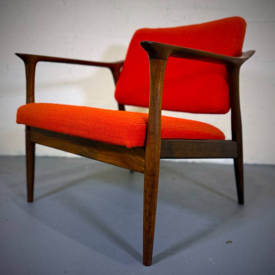 'Tono' teak lounge chair and ottoman by Torbjorn Afdal — photograph 4 of 9