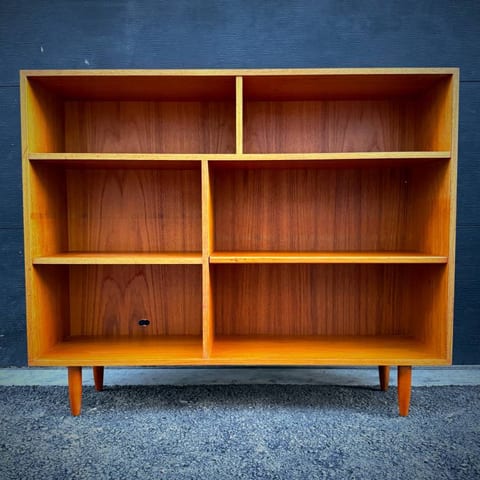 Mid century danish modern teak shelving unit