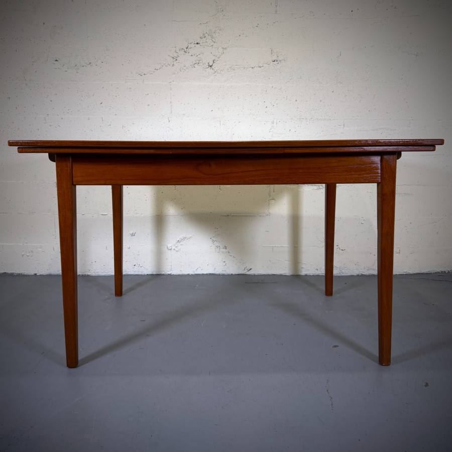 Mid century modern teak surfboard dining table — photograph 2 of 8