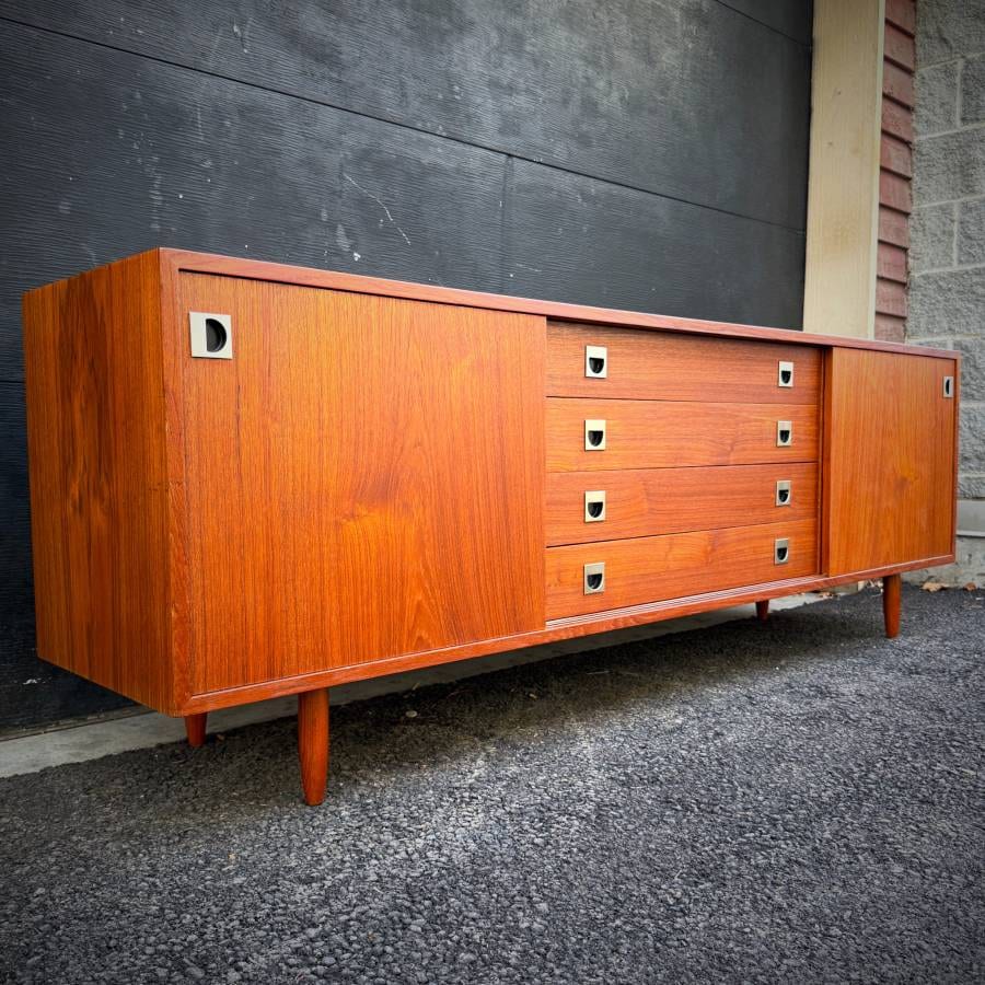 Beautiful danish modern teak extra long credenza — photograph 2 of 8