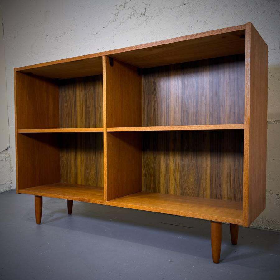 Mid century modern teak shelving unit — photograph 3 of 5