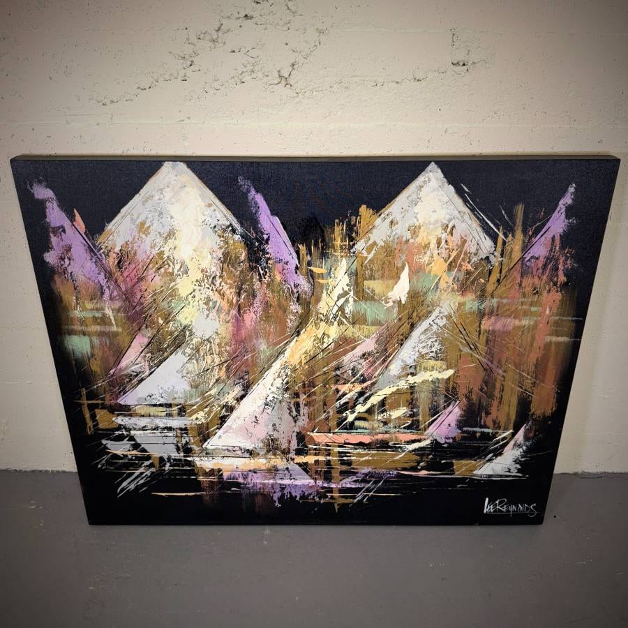 Cool large sized mcm original painting — photograph 2 of 5