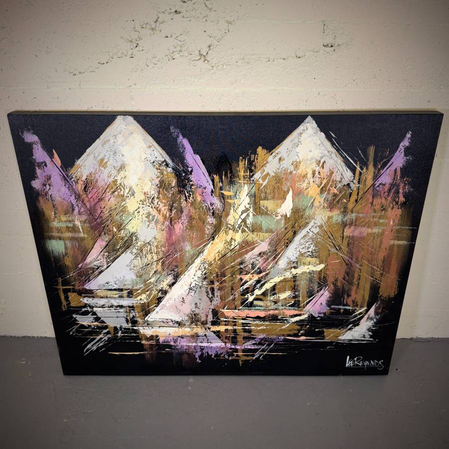 Cool large sized mcm original painting — photograph 2 of 5