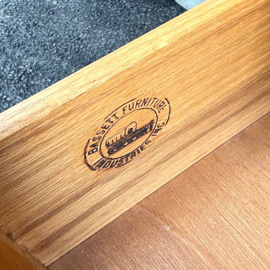 Large mid century modern walnut chest of drawers — photograph 7 of 8