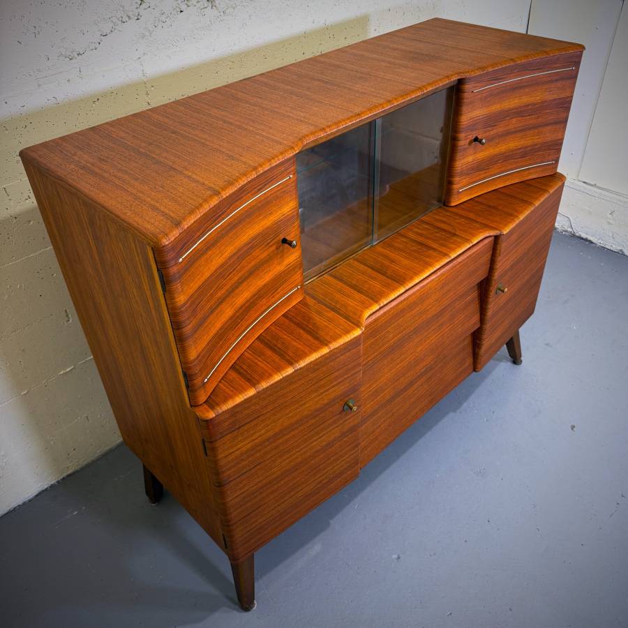 Beautiful refinished mid century modern buffet hutch by Beautility — photograph 5 of 8