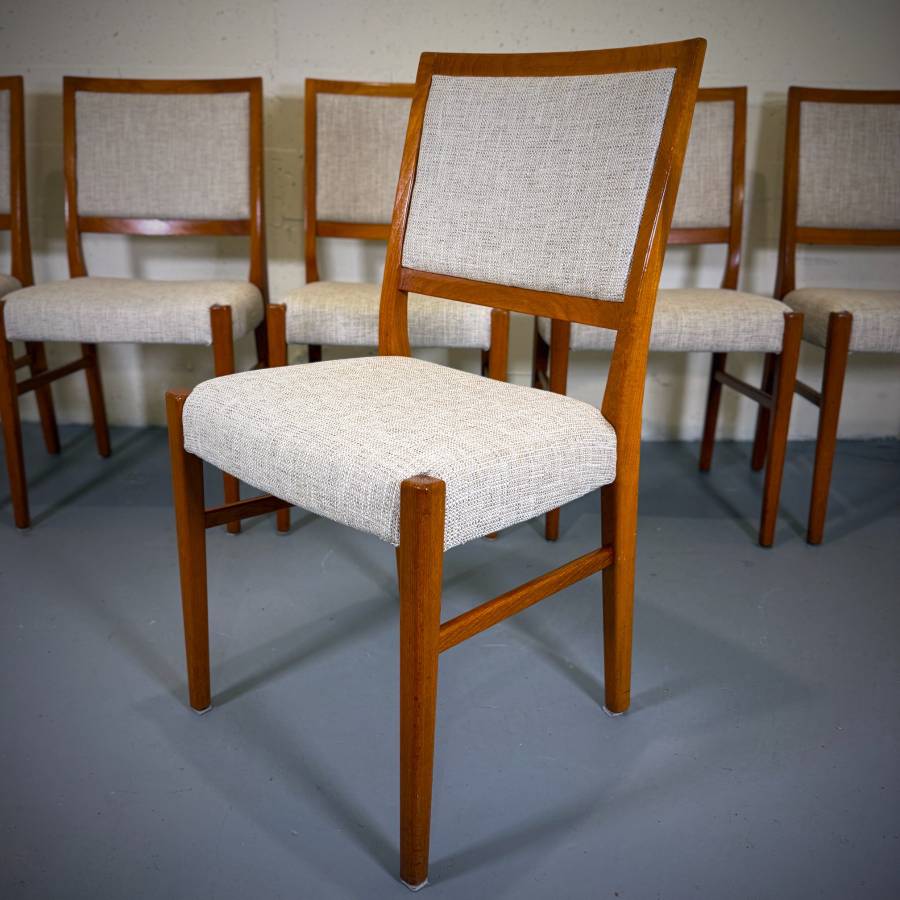 Set of 6 Scandinavian teak dining chairs by Svegards Markaryd — photograph 5 of 9