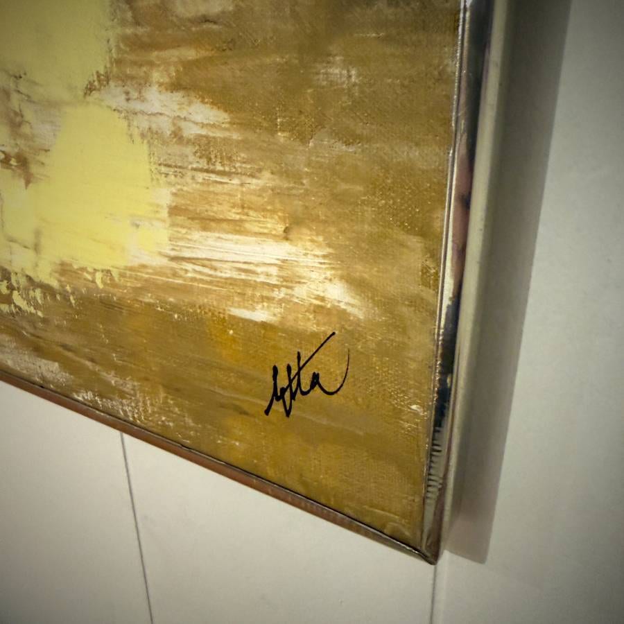 Beautiful mid century modern original abstract painting — photograph 4 of 4