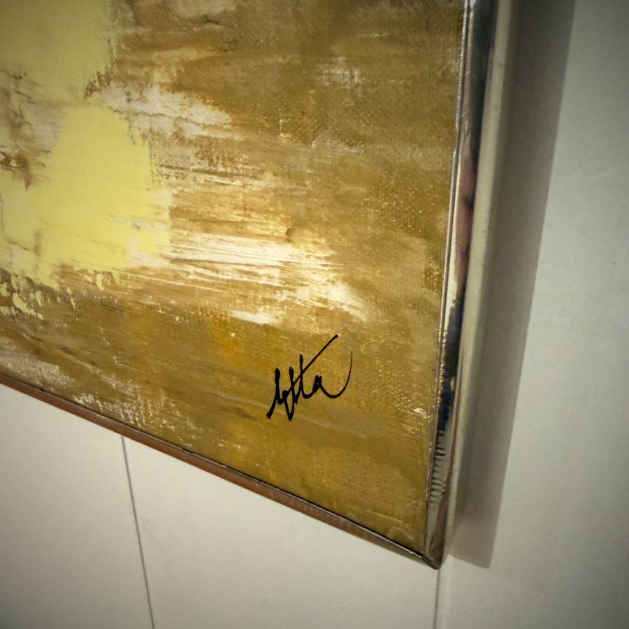 Beautiful mid century modern original abstract painting — photograph 4 of 4
