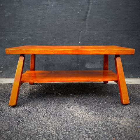 Vintage mcm solid wood coffee table