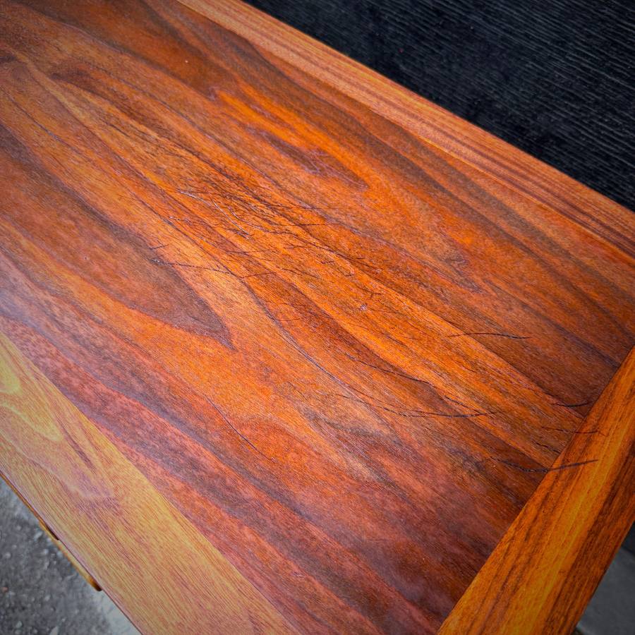 Extra long mid century modern walnut credenza — photograph 6 of 8