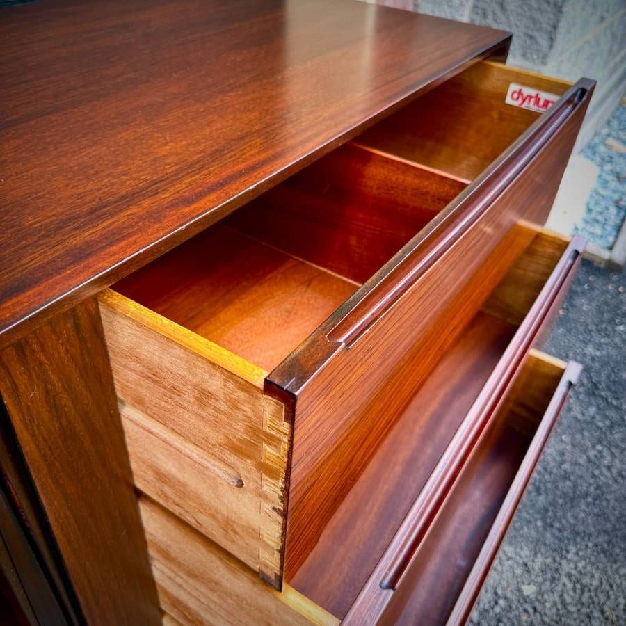 Danish modern rosewood credenza dresser by Drylund — photograph 7 of 7