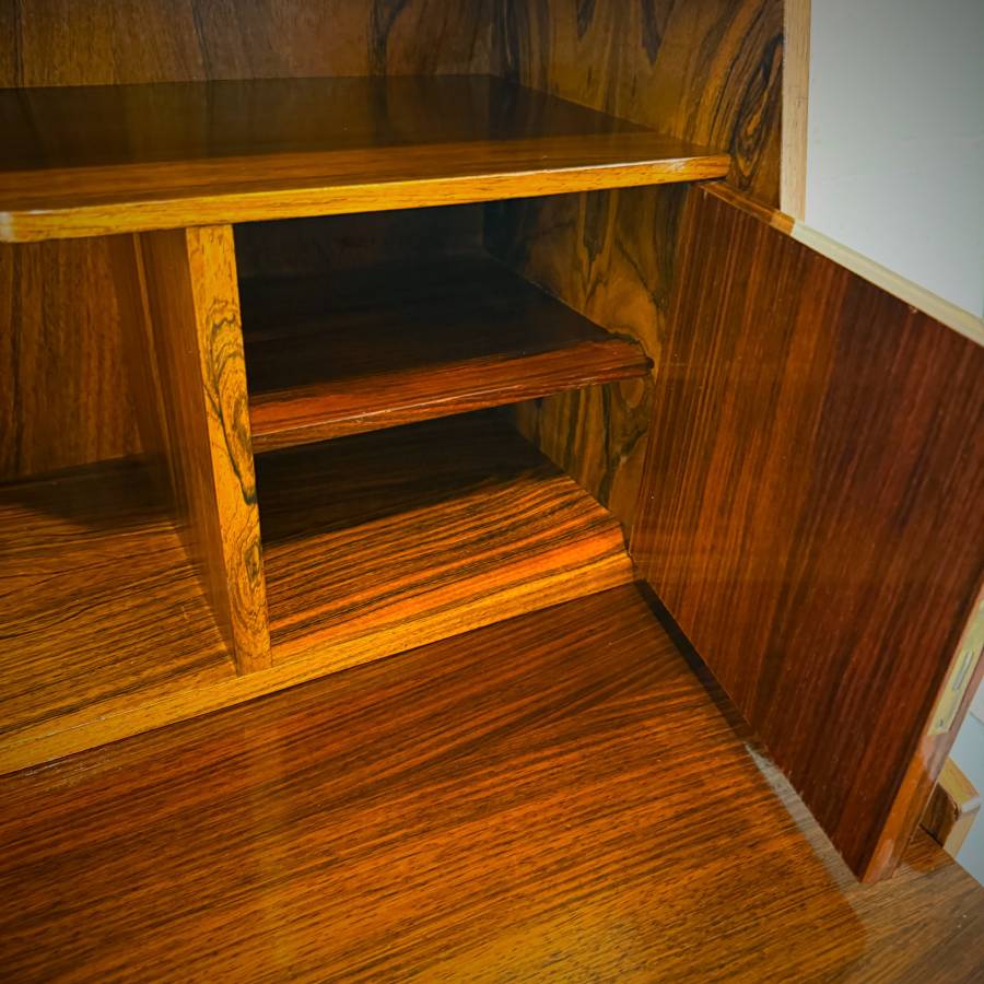 Stunning 1960s danish modern rosewood secretaire desk dresser — photograph 7 of 9