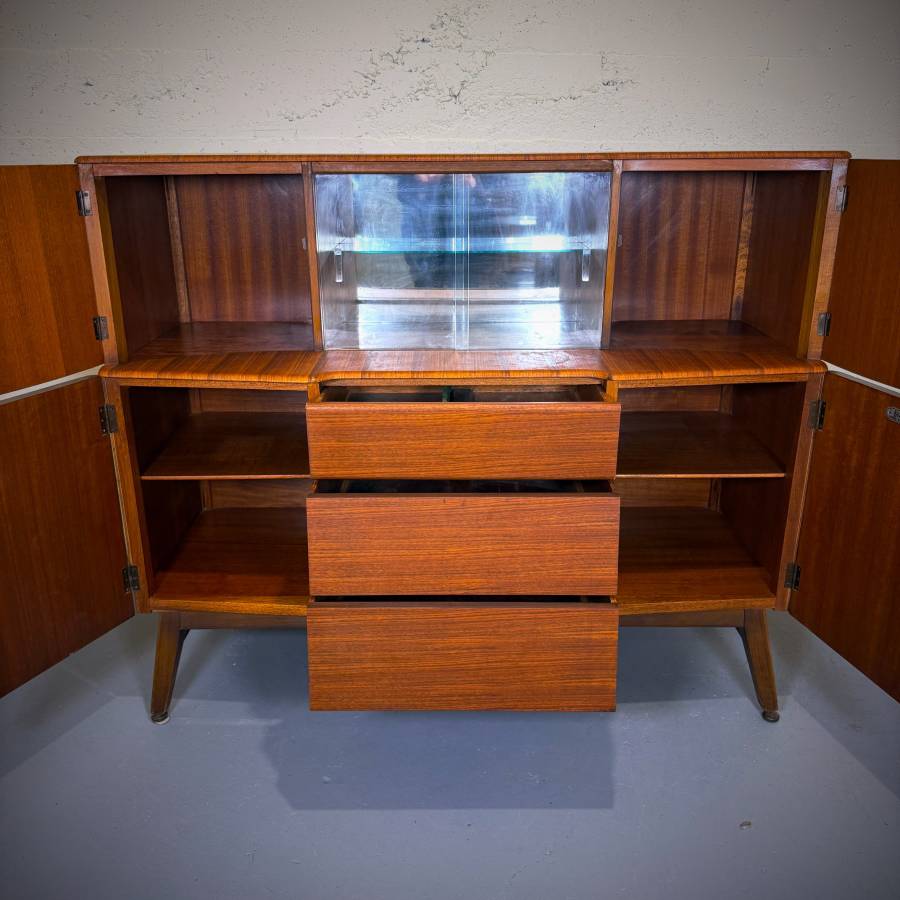 Beautiful refinished mid century modern buffet hutch by Beautility — photograph 7 of 8