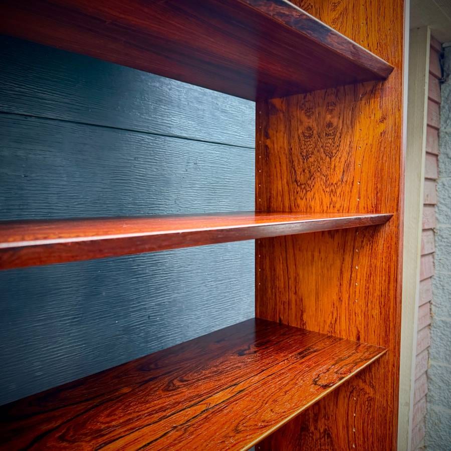 Poul Hundevad danish modern rosewood extra tall shelving unit — photograph 4 of 5