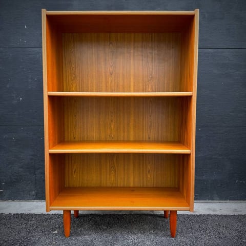 Mid century modern danish teak LP shelf