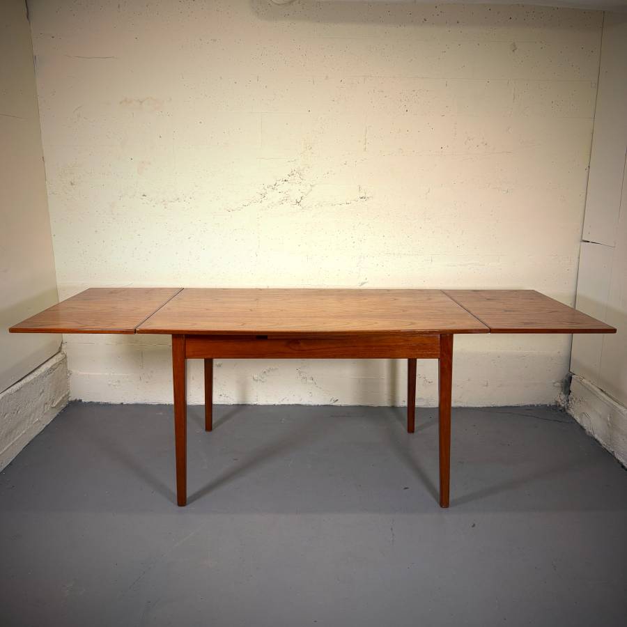 Mid century modern teak surfboard dining table — photograph 5 of 8