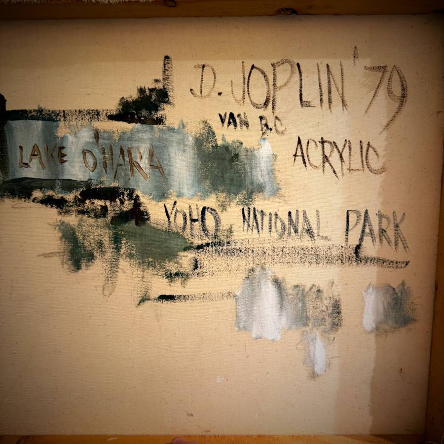 Lake Ohara 1979 acrylic original painting by D. Joplin — photograph 4 of 4