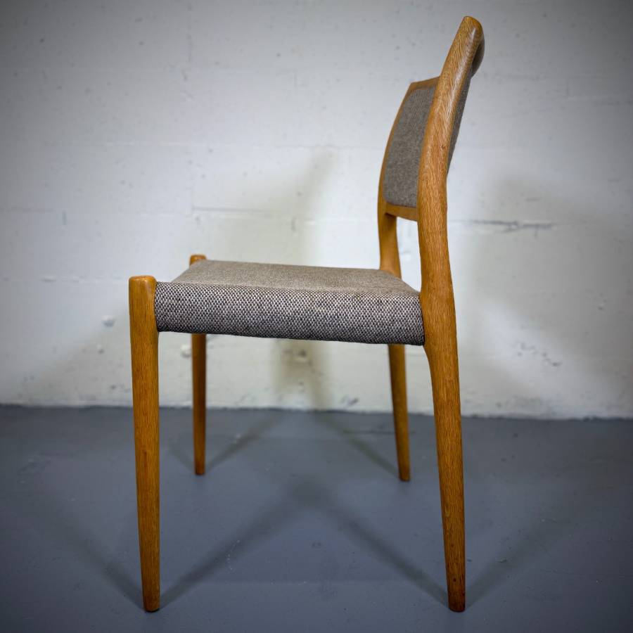 Rare set of 8 J.L. Moller danish modern dining chairs — photograph 6 of 11